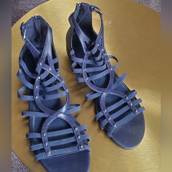 🌴Marc Fisher Women's Leather Open Toe Strappy Sandals Size 11M - Picture 4 of 11